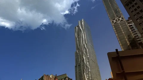 Centre Street near New York by Gehry,New York Stock Footage