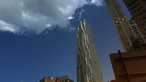 Centre Street near New York by Gehry,New York Stock Footage