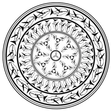 Centric abstraction Stock Illustration