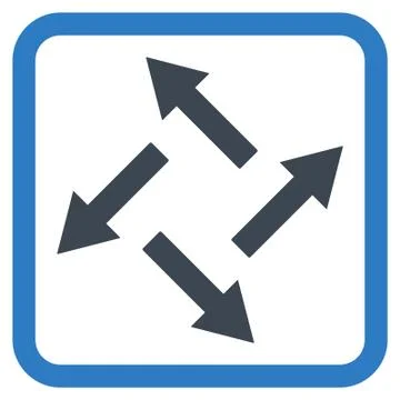 Centrifugal Arrows Flat Vector Icon Stock Illustration