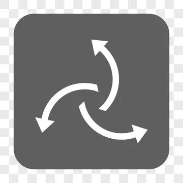 Centrifugal Arrows Rounded Square Button 스톡 일러스트