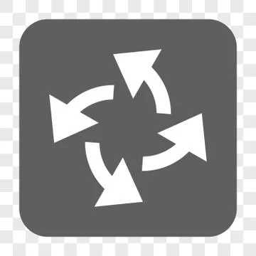 Centrifugal Arrows Rounded Square Button イラスト素材