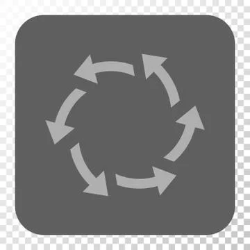 Centrifugal Arrows Rounded Square Button Stock Illustration