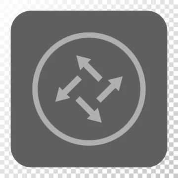 Centrifugal Arrows Rounded Square Button イラスト素材