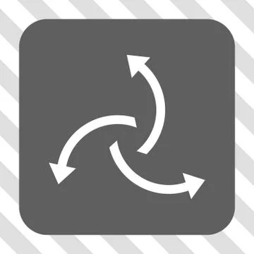 Centrifugal Arrows Rounded Square Button Stock Illustration