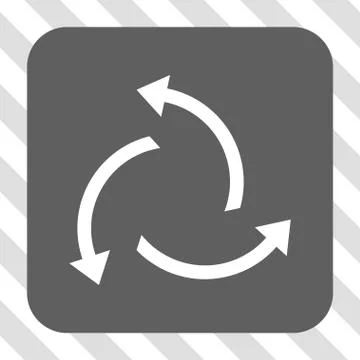 Centrifugal Arrows Rounded Square Button Stock Illustration