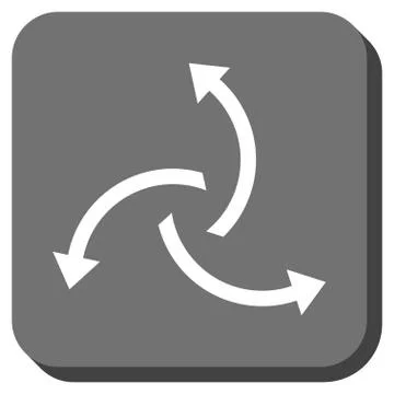 Centrifugal Arrows Rounded Square Vector Icon Stock Illustration
