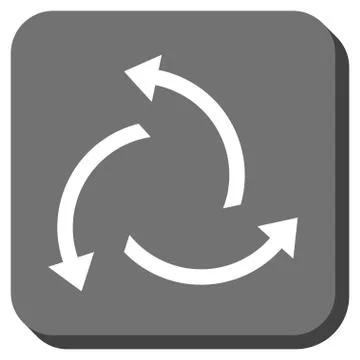 Centrifugal Arrows Rounded Square Vector Icon Illustrazione stock