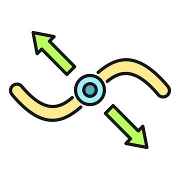 Centrifugal force physics concept showing rotational motion Illustrazione stock