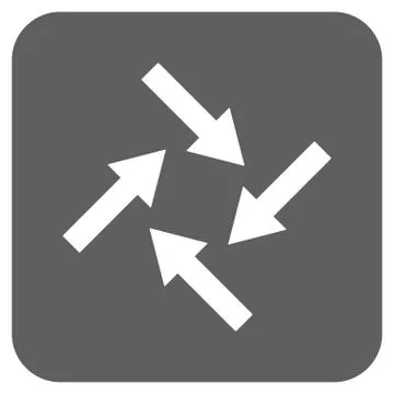 Centripetal Arrows Flat Squared Vector Icon 스톡 일러스트