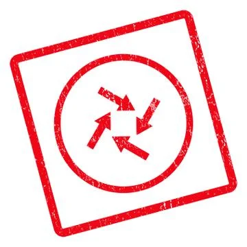 Centripetal Arrows Icon Rubber Stamp Stock Illustration