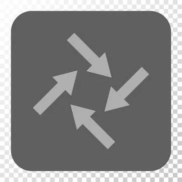 Centripetal Arrows Rounded Square Button イラスト素材