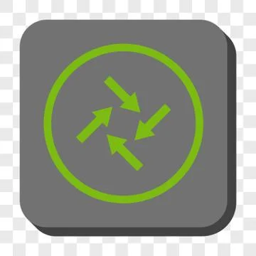 Centripetal Arrows Rounded Square Button Stock Illustration