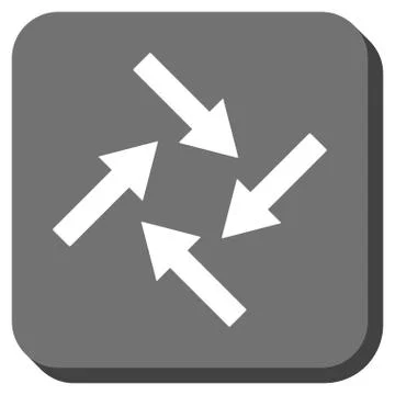 Centripetal Arrows Rounded Square Vector Icon Stock Illustration