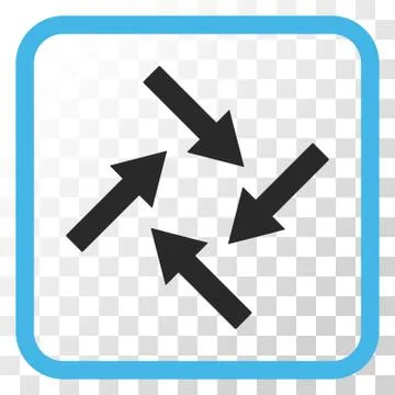 Centripetal Arrows Vector Icon In a Frame イラスト素材