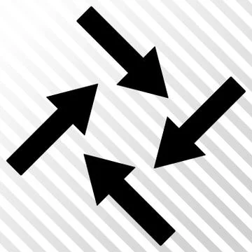 Centripetal Arrows Vector Icon Illustrazione stock
