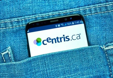 Centris mobile app on Samsung s8. 写真素材