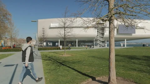 Centro Botin in Santander, Spain Stock Footage 105524816