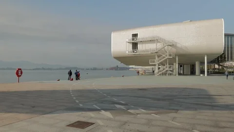 Centro Botin in Santander, Spain Stock Footage 105552240