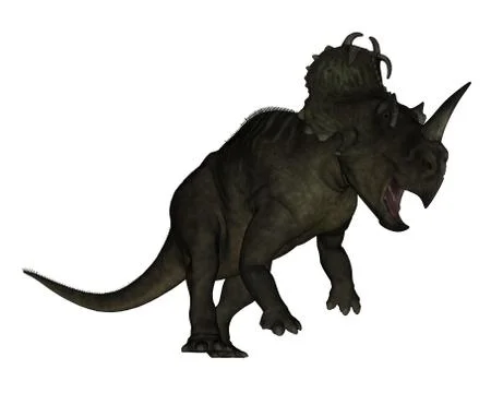 Centrosaurus dinosaur - 3D render Stock Illustration