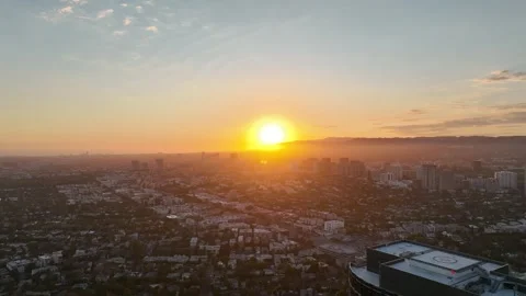 Century City Sunset Stock Footage 302851034
