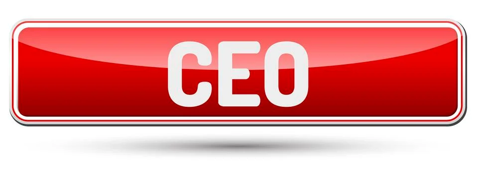CEO - Abstract beautiful button with text. Stock Illustration