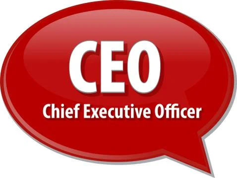 CEO acronym word speech bubble illustration Illustrazione stock