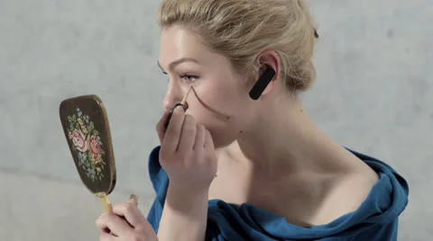 CEO applying makeup Stock Footage 24975485