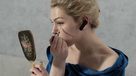 CEO applying makeup Stock Illustration