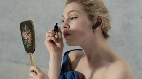 CEO applying makeup Stock Illustration