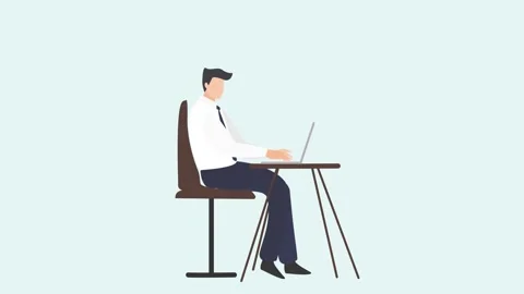 CEO boss working on front office laptop Stock Footage 243287323