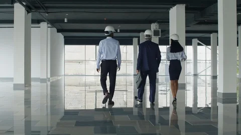 Ceo checking building conditions at new object Видео 125713599
