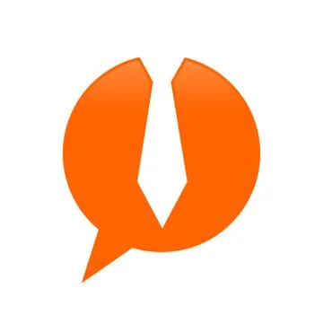 CEO Talk Orange Bubble Chat Orange Icon Symbol Design Stock Illustration