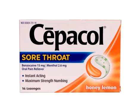 Cepacol lozenges 库存照片
