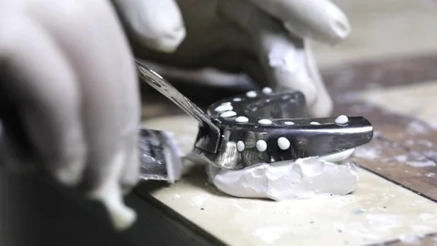 Ceramet implant creature process at laboratory. Stock Footage 70737135