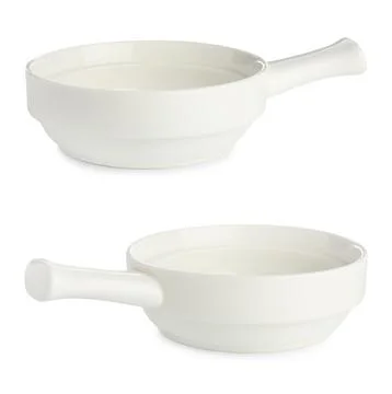 Ceramic baking dish on white background, collage Photos