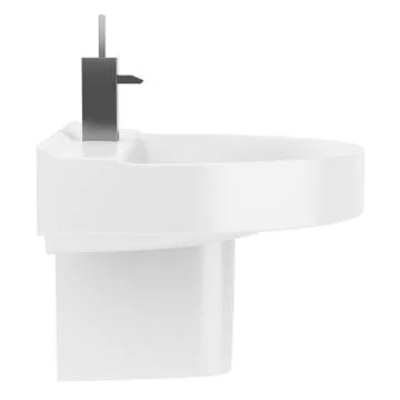 Ceramic bathroom sink isolated on white background Stock Illustration
