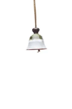 Ceramic bell isolated on white background Stock Photos