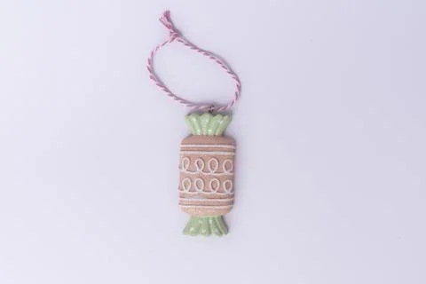 Ceramic bell isolated on white background with clipping path Stock Photos