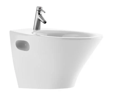 Ceramic bidet isolated on white background Stock Illustration