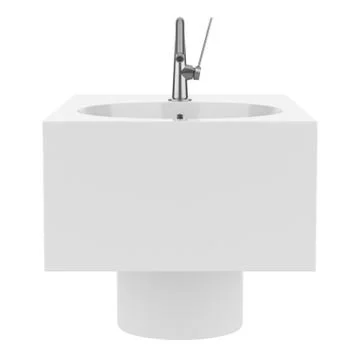 Ceramic bidet isolated on white background Stock Illustration