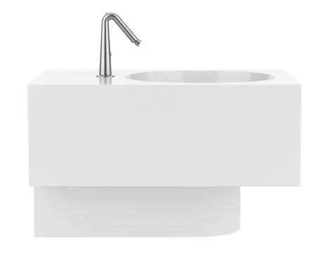 Ceramic bidet isolated on white background Illustrazione stock