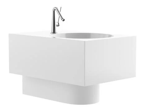 Ceramic bidet isolated on white background Stock Illustration