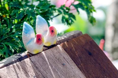 Ceramic birds Foto stock