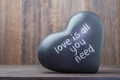 Ceramic black heart Stock Photos