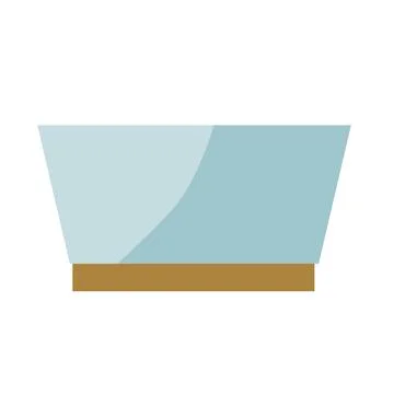 Ceramic blue empty flowerpot, interior art vase Stock Illustration