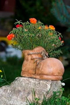 Ceramic boot Stock Photos