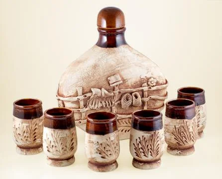 Ceramic bottle Stock Photos