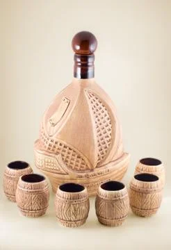 Ceramic bottle Stock Photos