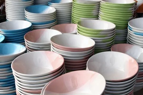 Ceramic bowl background Foto stock